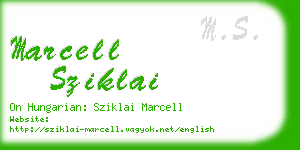 marcell sziklai business card